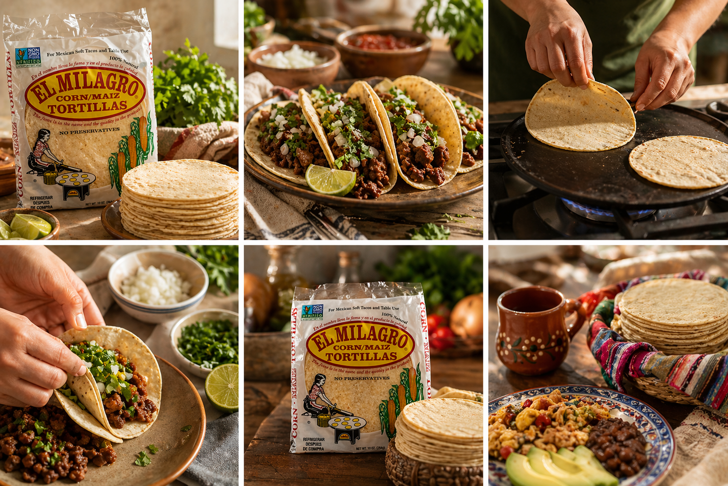 Milagro 24 Pack of 12 Fresh Corn Tortillas (288)